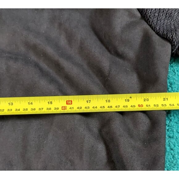 Twelfth Love Faux Suede Sweater with Faux Cheetah Fur Black Size Large - Picture 6 of 8